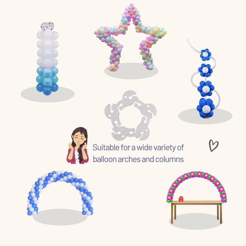 Miliocry Balloon Clips 100 pcs  Balloon Arch Bracket Buckle  Balloon Connectors Clip Holders for Decor Balloon Arch Column Stand Garland Birthday Wedding Baby Shower Party Decorations - Image 5